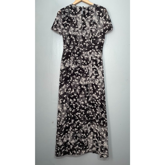 Simply Vera Wang Size XS Black Floral Chiffon Dress Whimsigoth Fairy Romantic - Picture 9 of 16